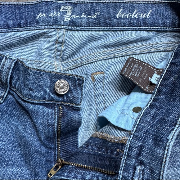 7 For All Mankind Blue Low Rise Bootcut Jeans - Size 27 - Picture 9 of 14